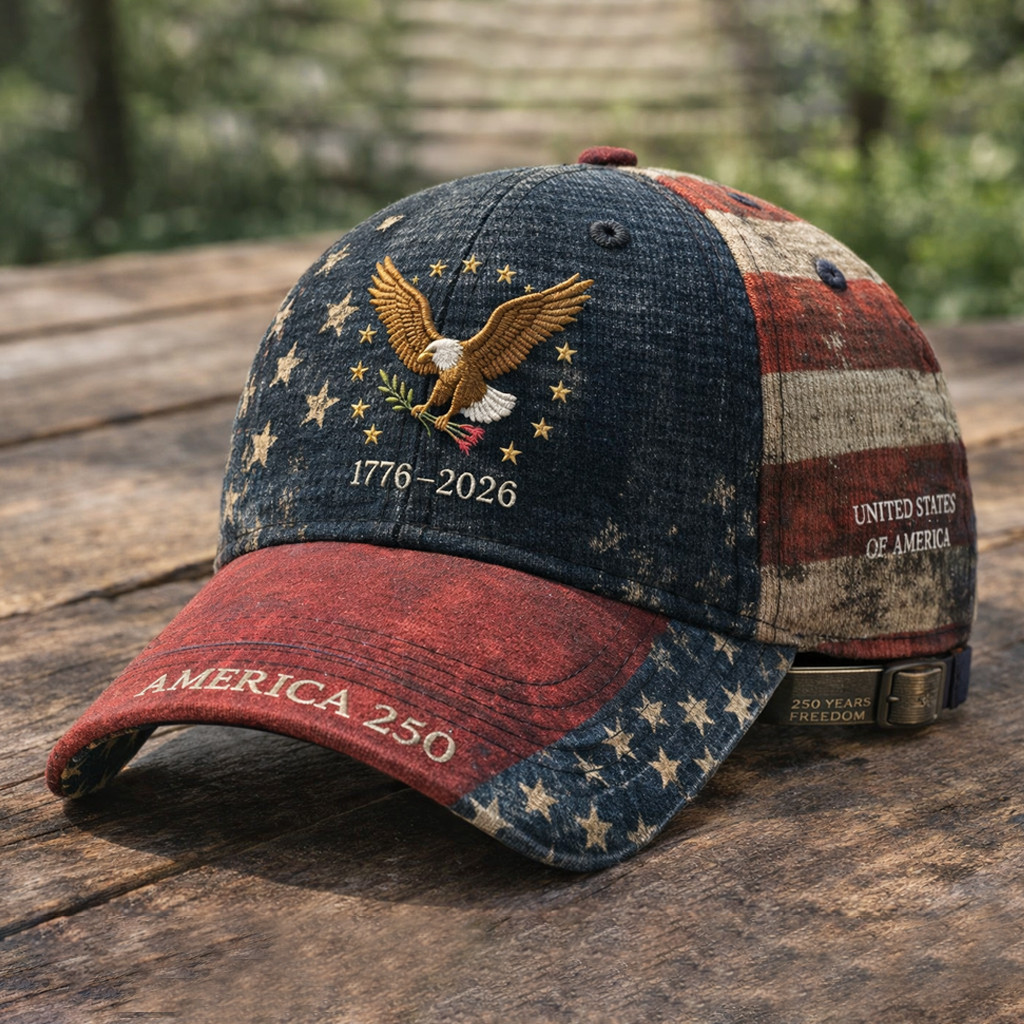 Eagle America 250 Years Of Liberty Vintage Hat 4th Of July Baseball Cap