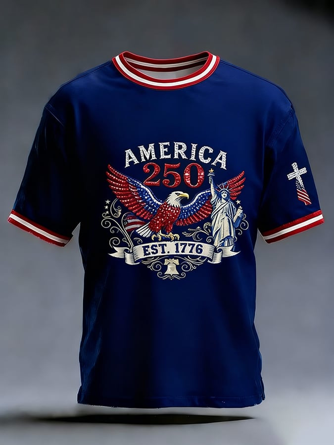 Eagle America 250 Years Shirt Faith Cross USA Flag 250th Anniversary 4Th Of July Apparel Eagle America 250 Years Shirt Faith Cross USA Flag 250th Anniversary 4Th Of July Apparel