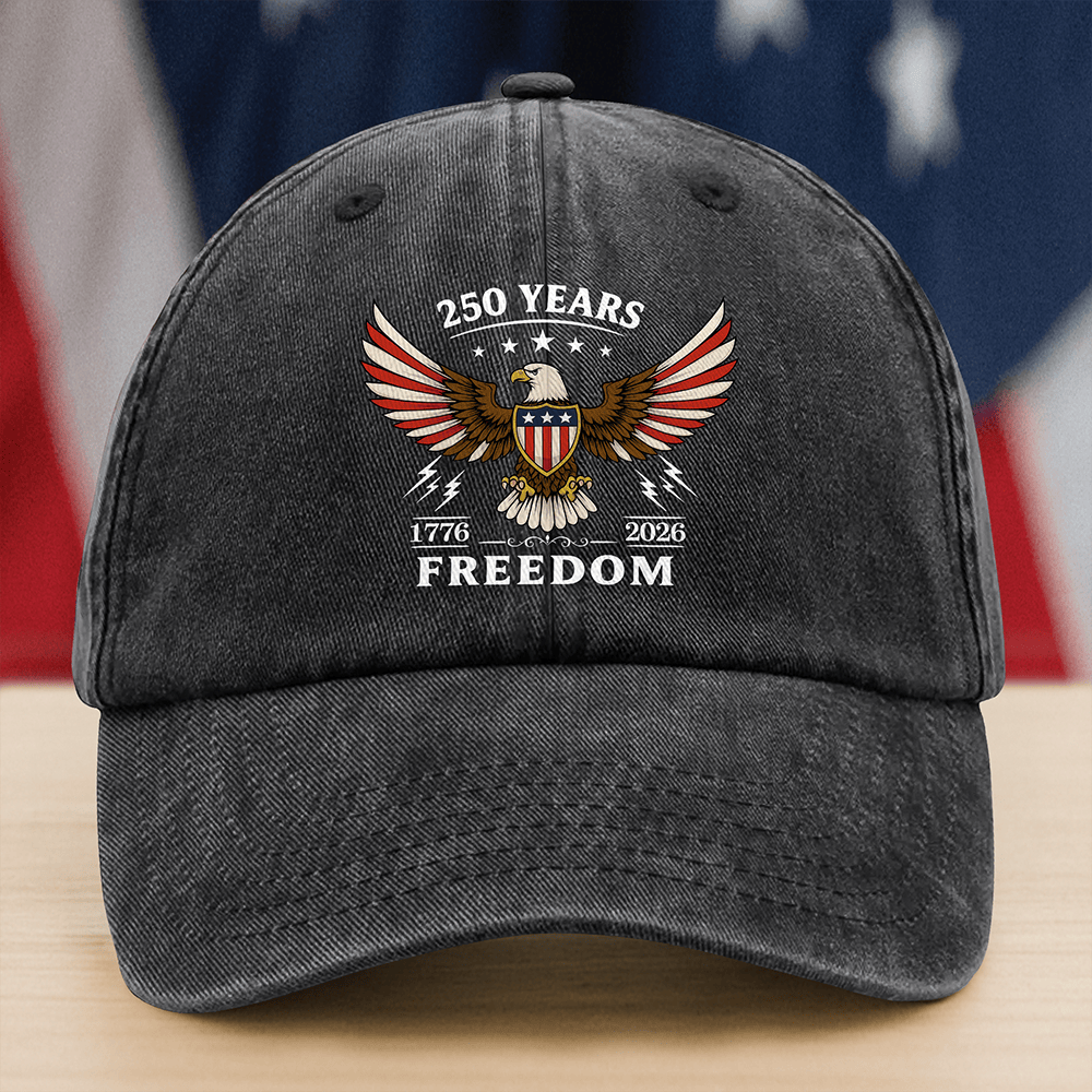 Eagle America 250th Anniversary 1776 2026 Hat 250 Years Of Freedom Baseball Cap