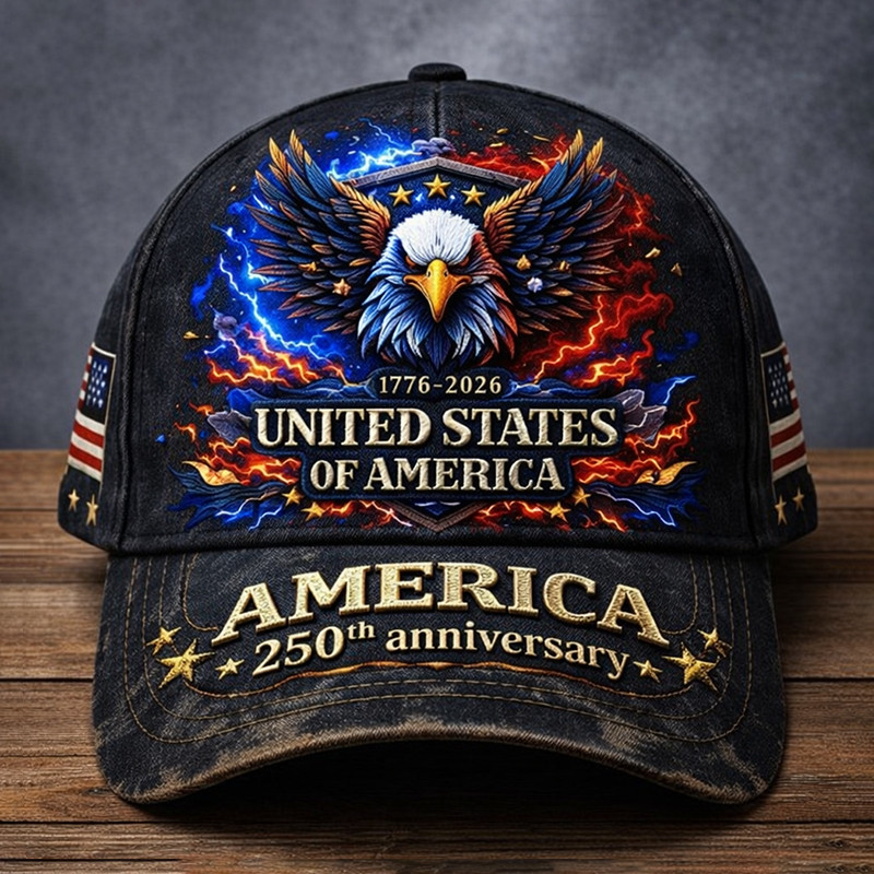 Eagle America 250th Anniversary 1776 2026 Hat Patriotic Baseball Cap Gift For Men