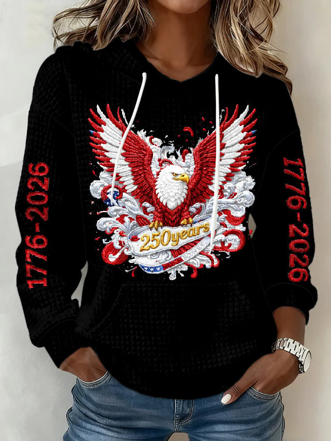 Eagle America 250th Anniversary 1776 2026 Hoodie 4Th Of July Apparel Gifts For Mom Eagle America 250th Anniversary 1776 2026 Hoodie 4Th Of July Apparel Gifts For Mom