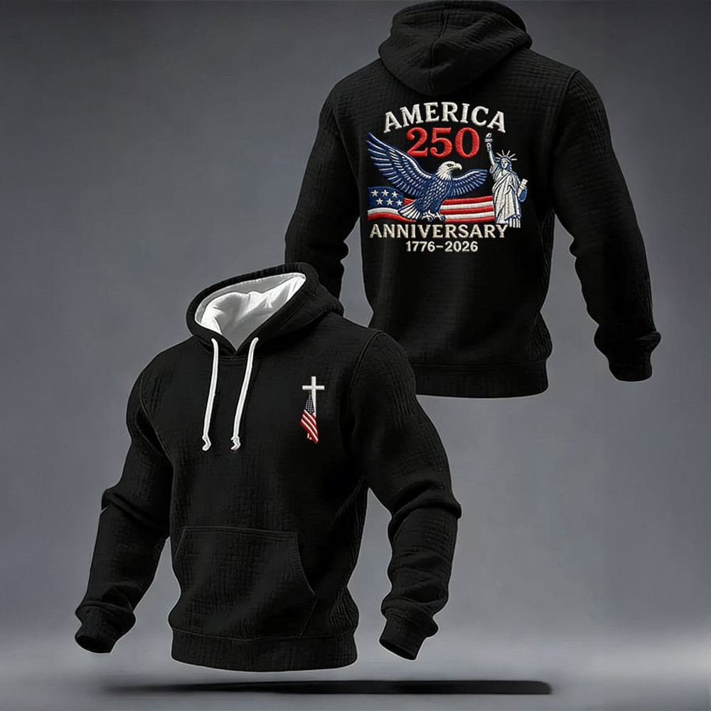 Eagle America 250th Anniversary 1776 2026 Hoodie 4th Of July Hoodie Patriotic Gifts For Men