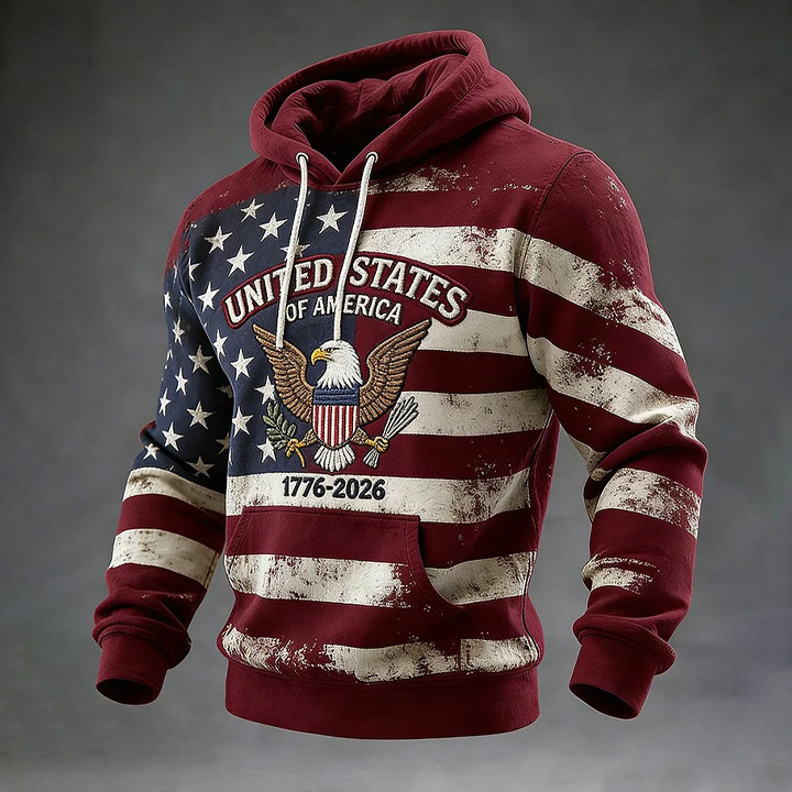 Eagle America 250th Anniversary 1776 2026 Hoodie Best 4Th Of July Apparel Patriotic Gift For Him