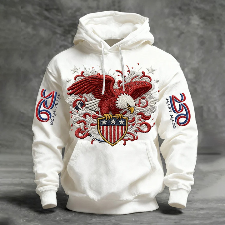 Eagle America 250Th Anniversary 1776 2026 Hoodie Independence Day Apparel 4th Of July Gift