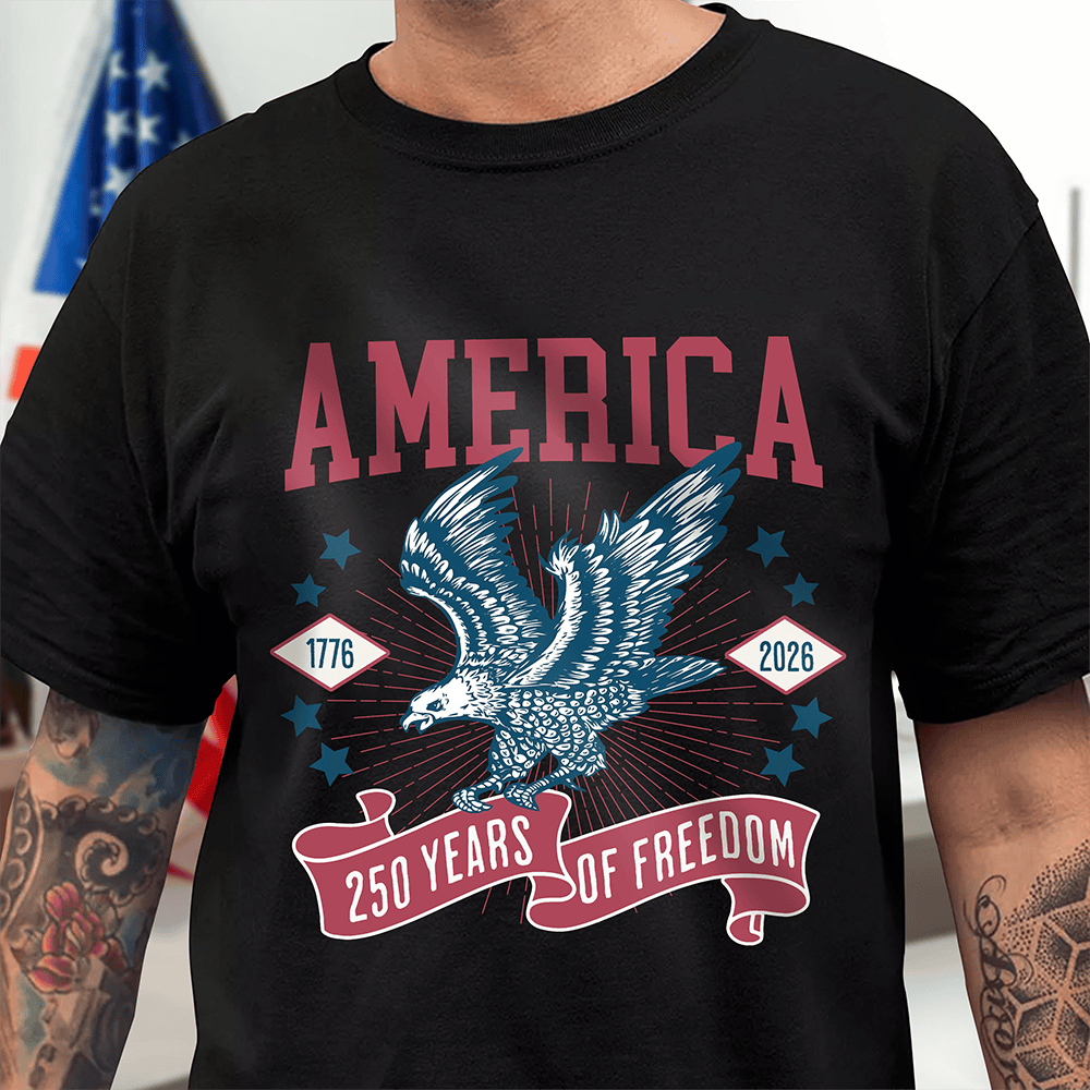 Eagle America 250th Anniversary 1776 2026 T-Shirt America's 250Th Birthday Clothes Patriotic Gift