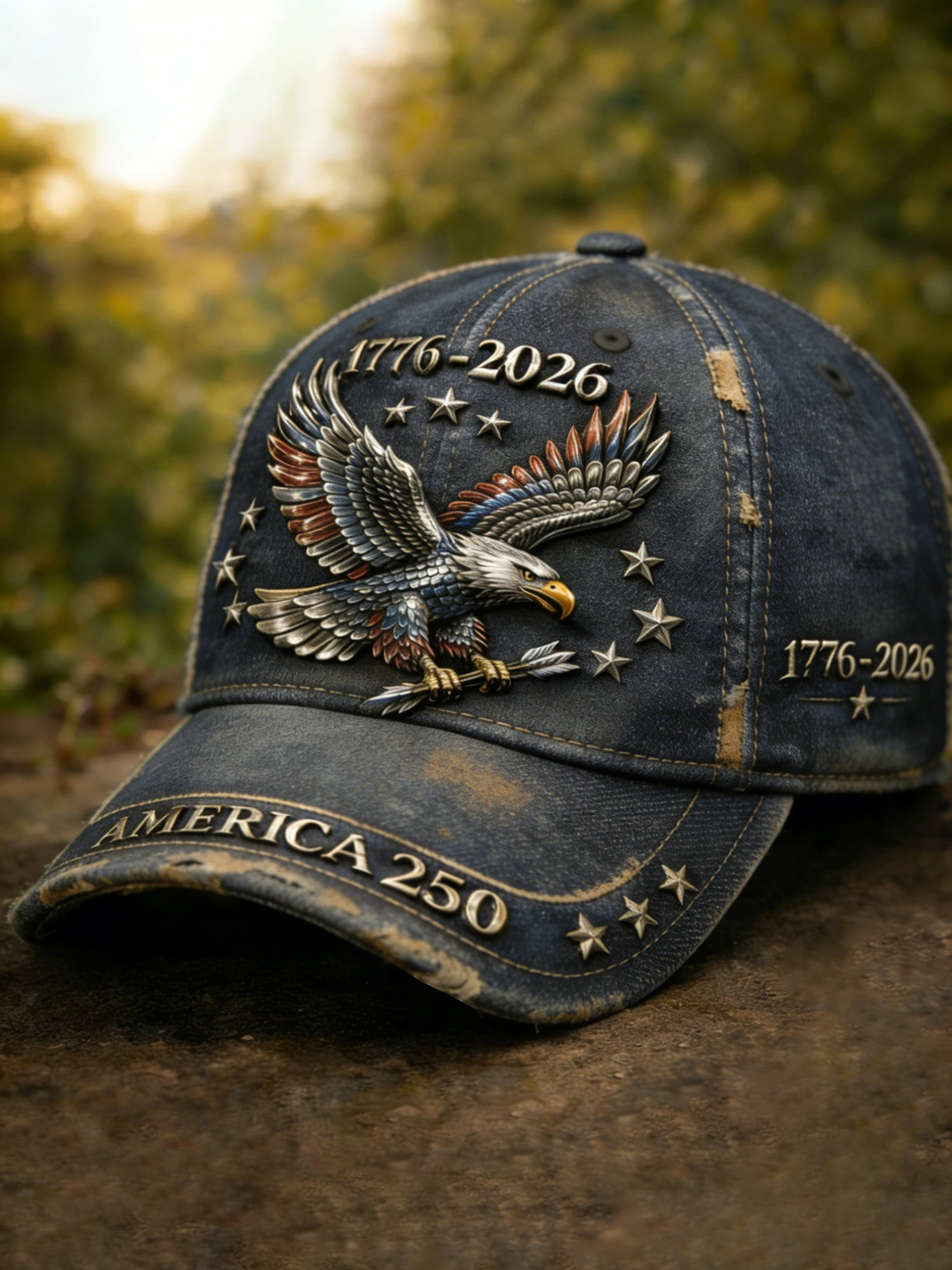 Eagle America 250Th Anniversary Embroidered Hat 1776 2026 Hat 4Th Of July Present Eagle America 250Th Anniversary Embroidered Hat 1776 2026 Hat 4Th Of July Present