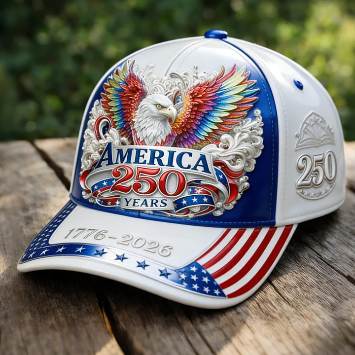 Eagle America 250th Anniversary Hat America's Birthday Baseball Cap Patriotic Gift For Husband