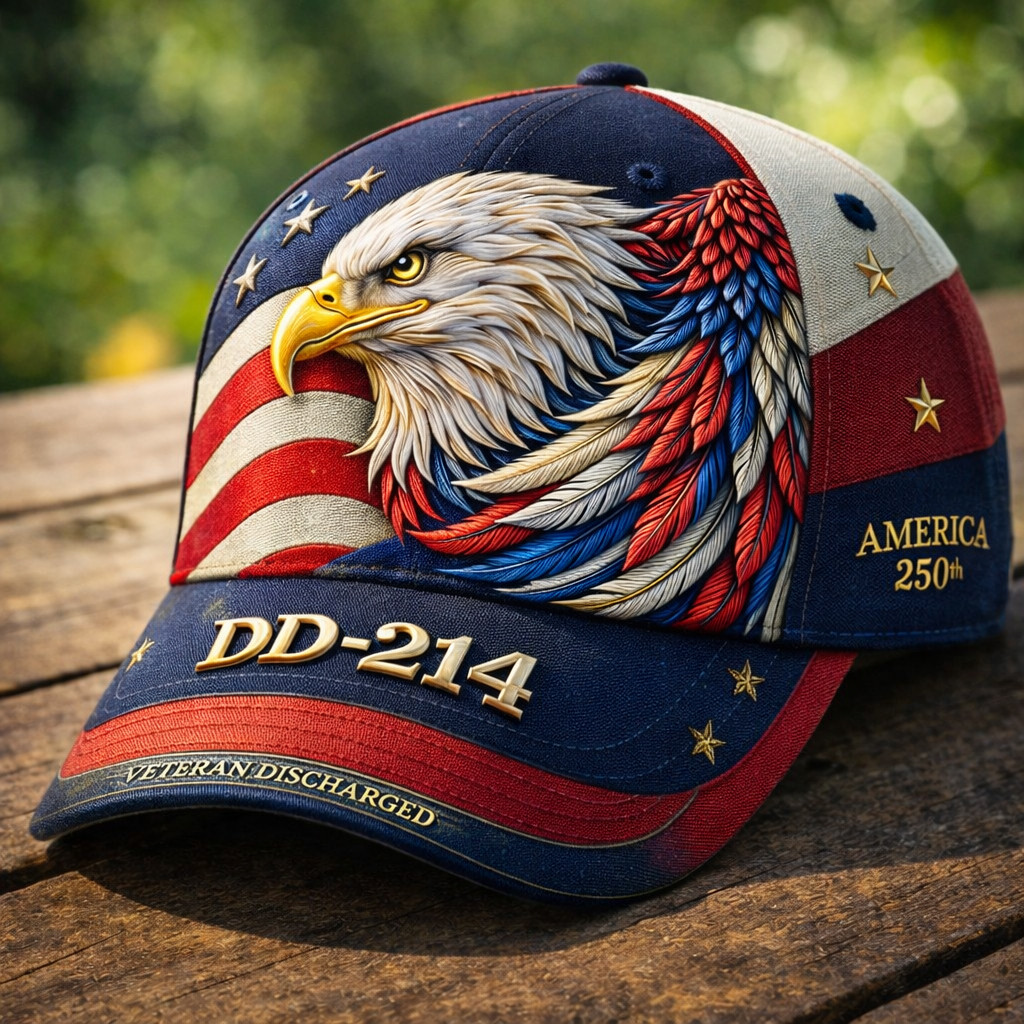 Eagle America 250Th Anniversary Hat DD 214 4th Of July Baseball Cap Gift Ideas