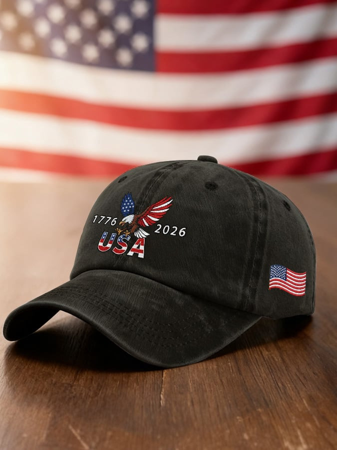 Eagle America 250Th Anniversary Hat Embroidered 1776 2026 Hat Gifts For Patriotic Dad