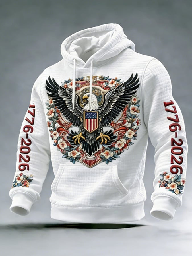 Eagle America 250th Anniversary Hoodie Floral Mens Patriotic Hoodies Gifts For 4Th Of July