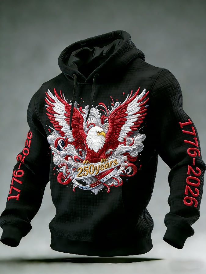 Eagle America 250Th Anniversary Hoodie Mens Patriotic Hoodies Fourth Of July Apparel Son Gifts