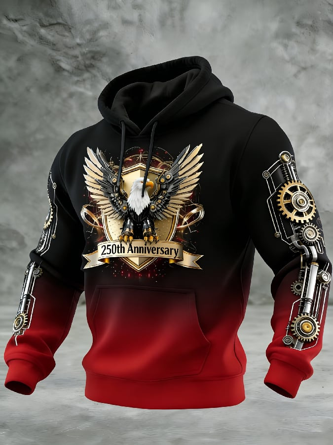 Eagle America 250th Anniversary Hoodie Steampunk Gear Independence Day Apparel Gifts For Men