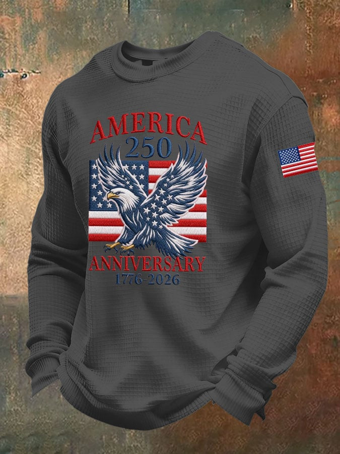 Eagle America 250th Anniversary Long Sleeve Shirt 1776 2026 4Th Of July Men's Apparel