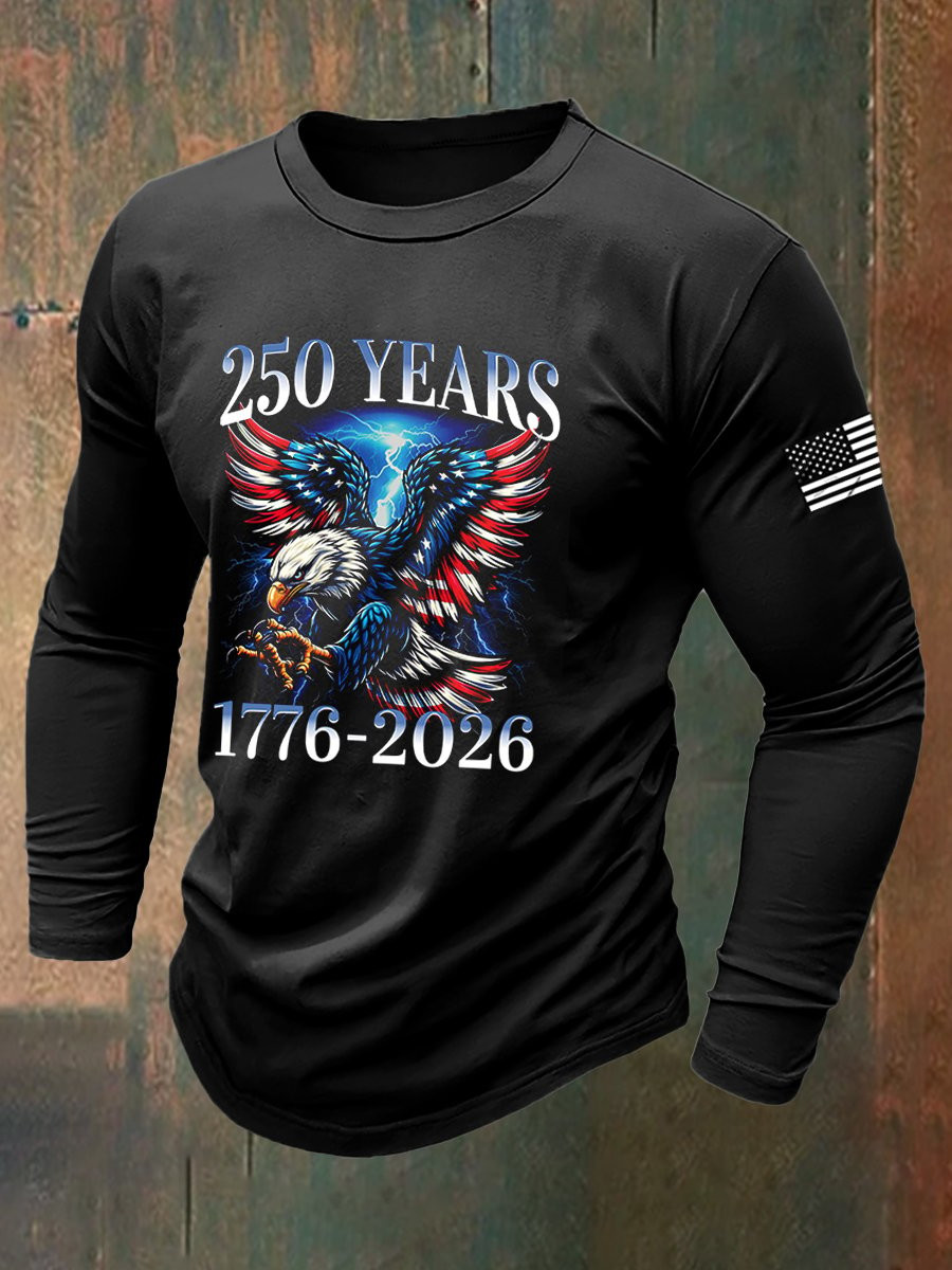 Eagle America 250th Anniversary We The People Long Sleeve T-Shirt 1776 2026 US Patriot Clothing