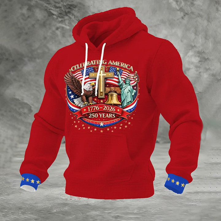 Eagle America Celebrates 250Th Anniversary Hoodie Statue Of Liberty Clothing July 4th Presents