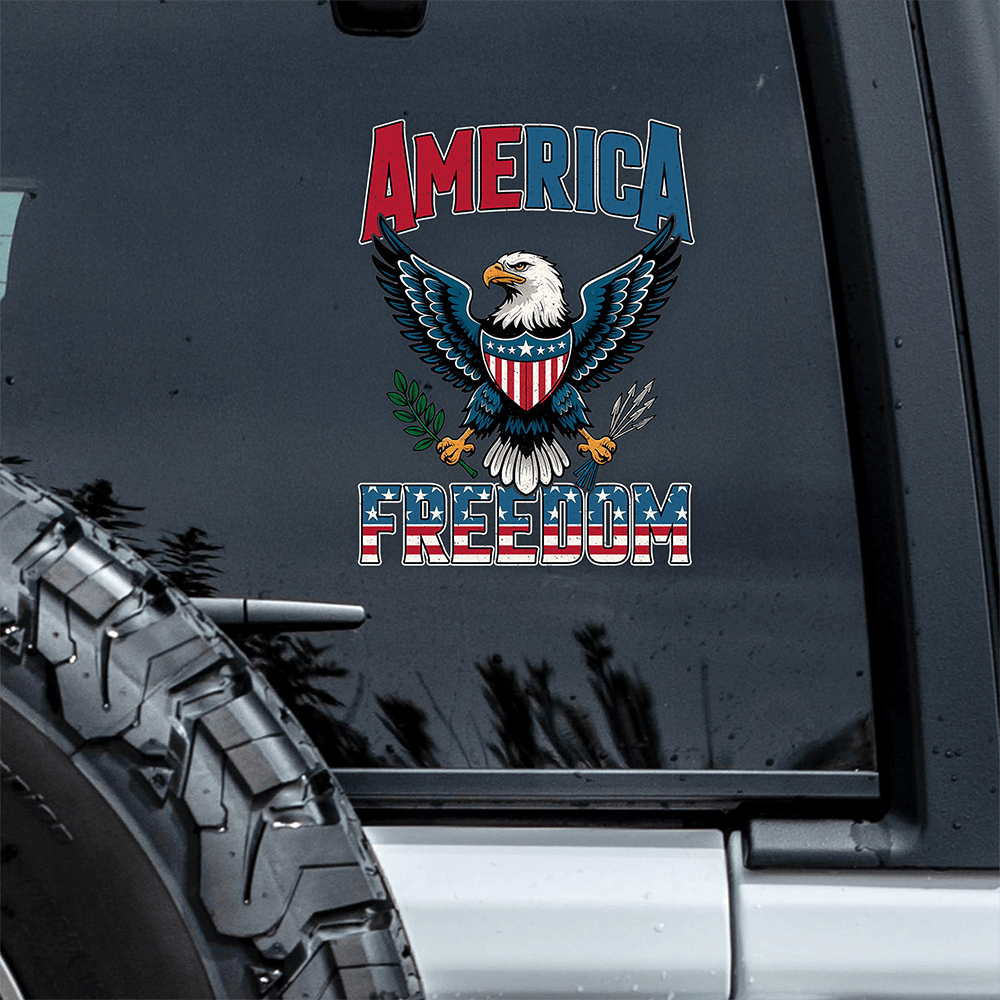 Eagle America Freedom Usa Flag 250 Birthday Car Window Decal Stickers America's Birthday Stickers
