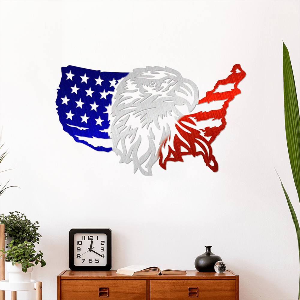 Eagle America Map 1776 2026 Metal Sign Fourth Of July Gifts For Patriots