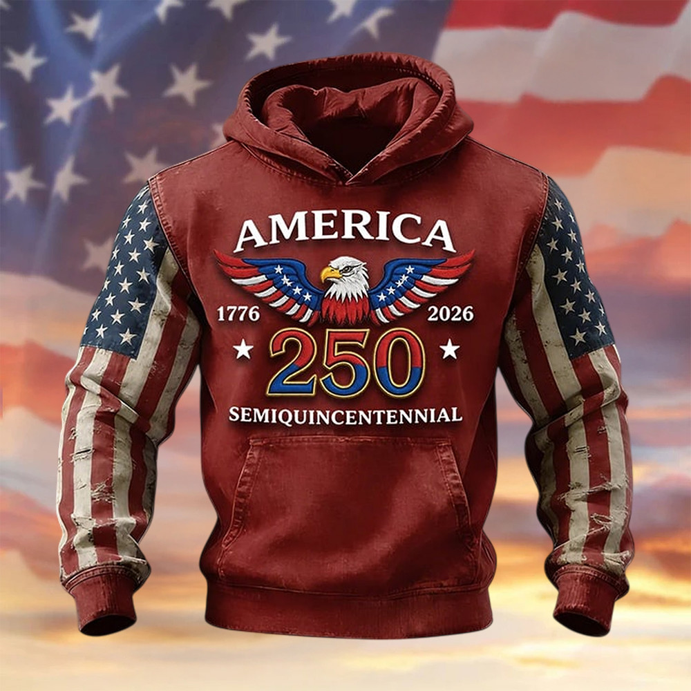 Eagle America Semiquincentennial 1776 2026 Hoodie 4Th Of July Outfits Gift For Husband