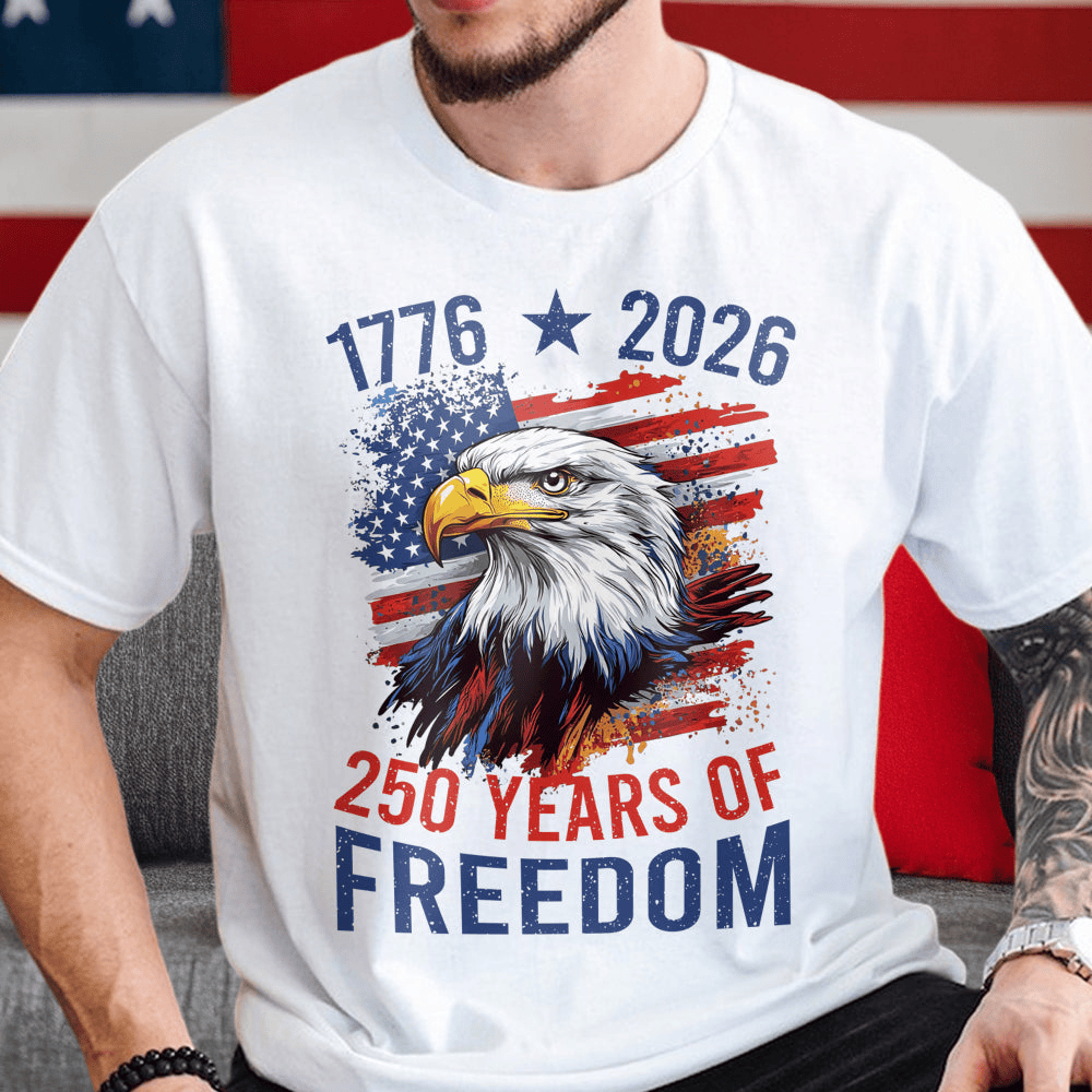 Eagle America Semiquincentennial 250 Years Of Freedom T-Shirt Independence Day Shirt