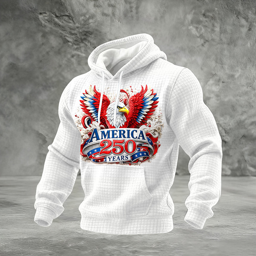 Eagle American 250 Years Hoodie Independence Day 2026 Clothing 4th Of July Presents