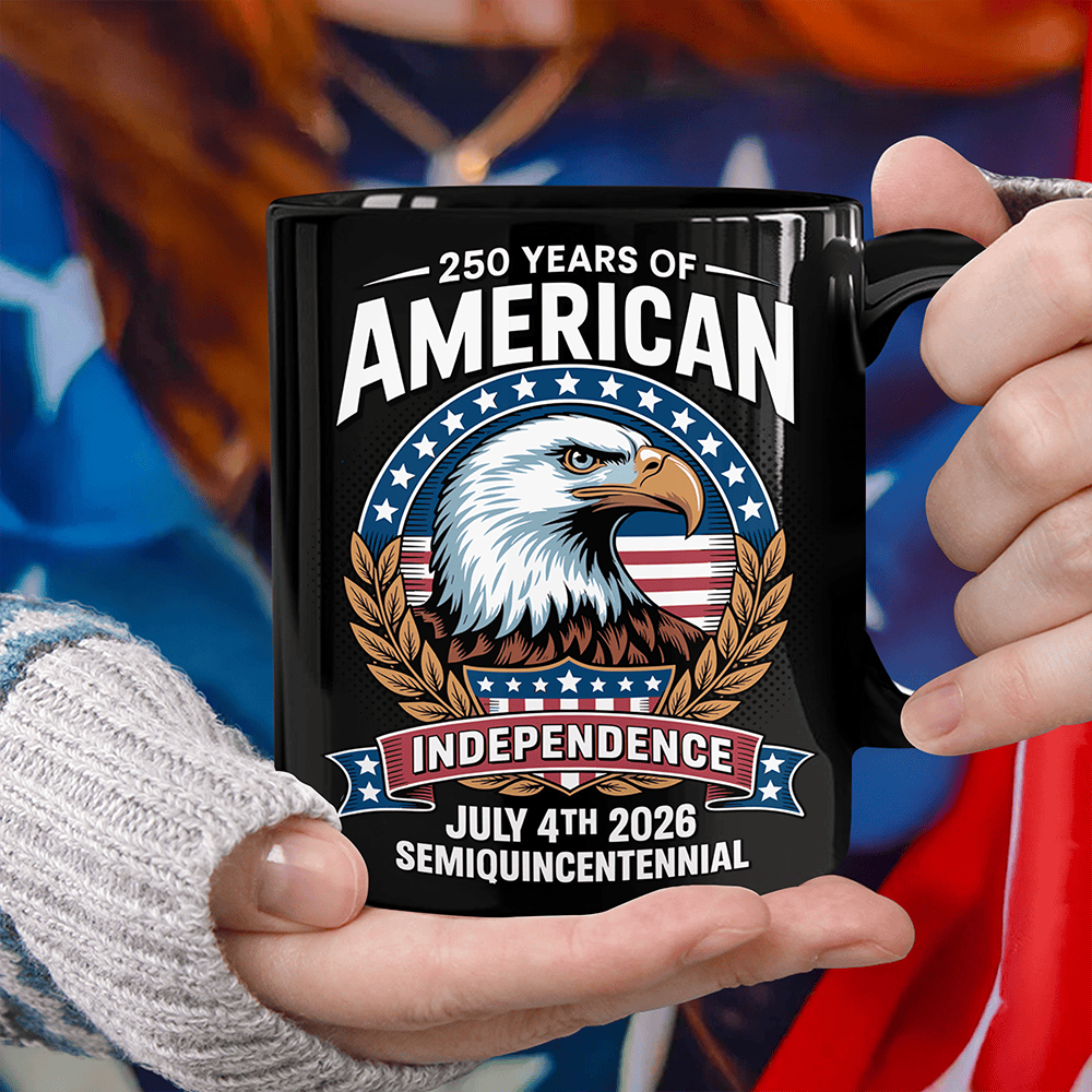 Eagle American 250 Years Mug Independence Eagle July 4th 2026 Cup