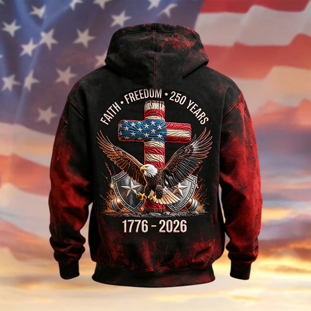 Eagle American 250th Anniversary 1776 2026 Hoodie American 250 Years Birthday Merch Unique Gift
