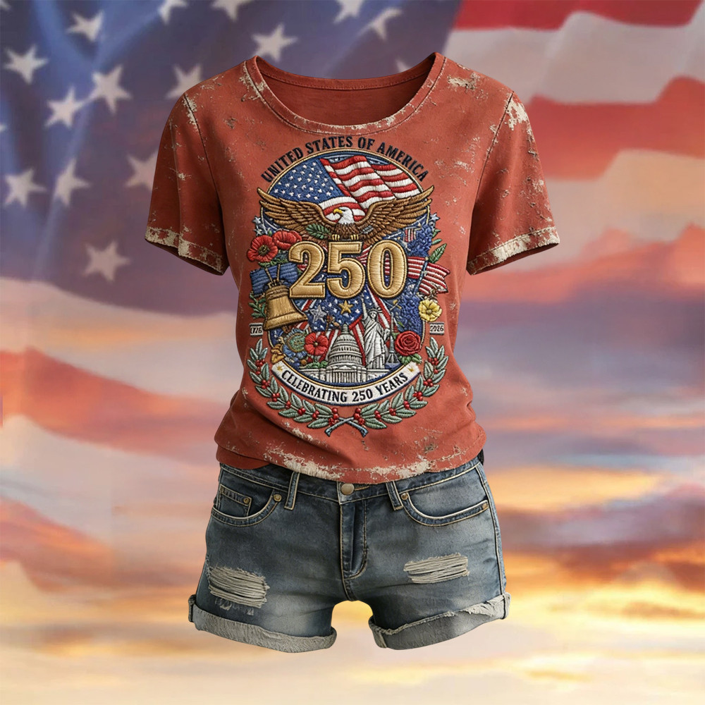 Eagle American 250th Anniversary 1776 2026 T-Shirt American 250 Years Birthday Clothing