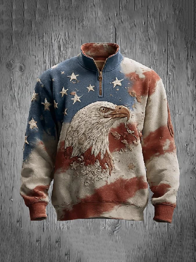 Eagle American 250th Anniversary Commemorative Zip Sweatshirt Freedom Apparel Good Gift Ideas