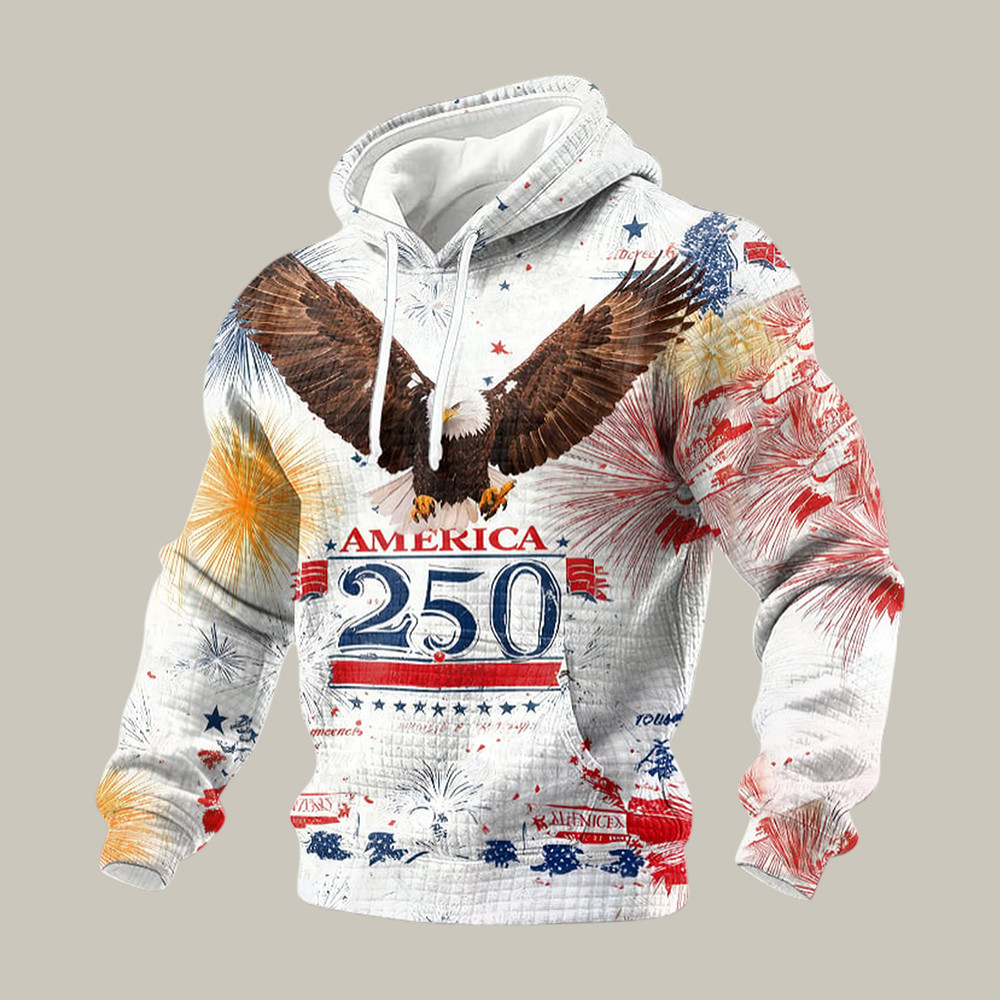 Eagle American 250th Anniversary Hoodie Fourth Of July Apparel Patriotic Gifts