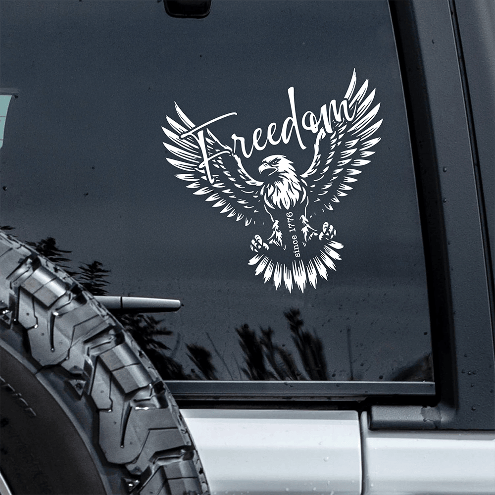 Eagle American Freedom Since 1776 Car Window Decal Sticker Patriotic Decor Car Driver Gift Ideas