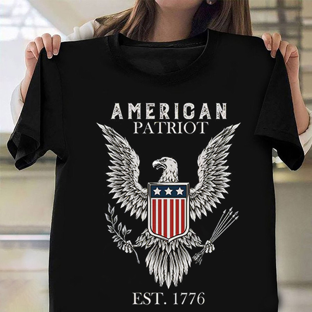 Eagle American Patriot Est 1776 T-Shirt Patriotic Tees Gifts For Dad