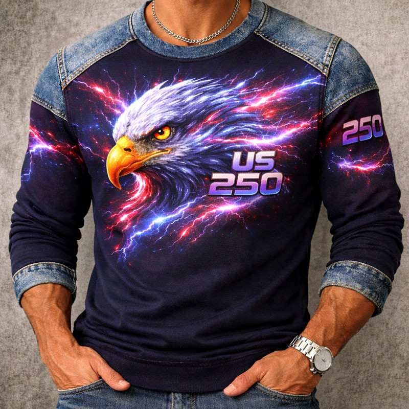 Eagle Art US 250Th Anniversary 1776 2026 Sweatshirt Patriotic Apparel Cool Gift For Husband