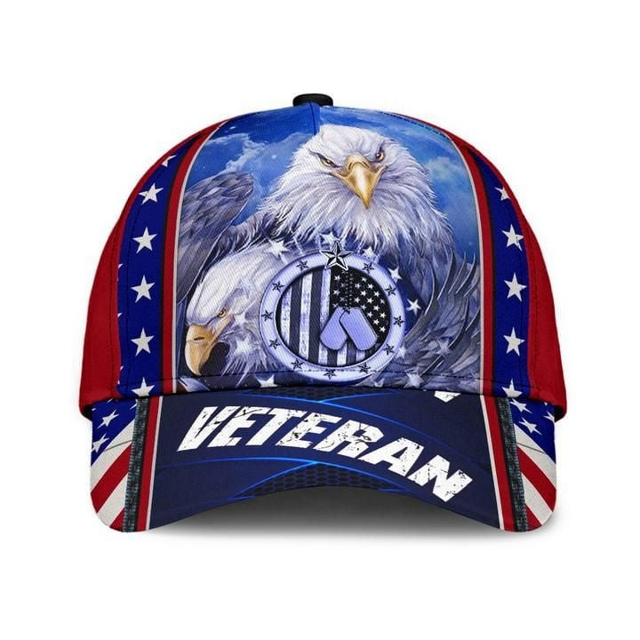 Eagle Blue Color Veteran Cap Best Gift For Friends and Husband and Dad on Veterans Day