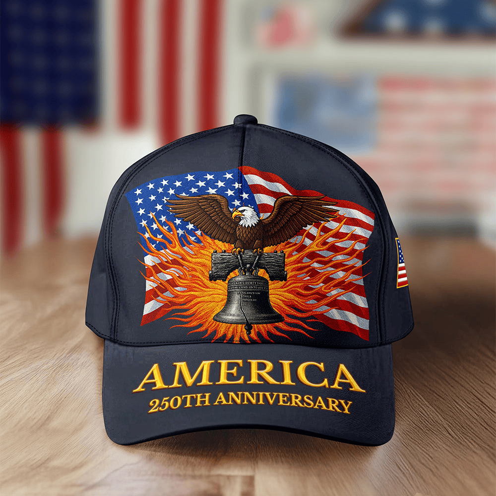 Eagle Celebrate America 250th Anniversary United States Hat Fourth Of July Baseball Cap
