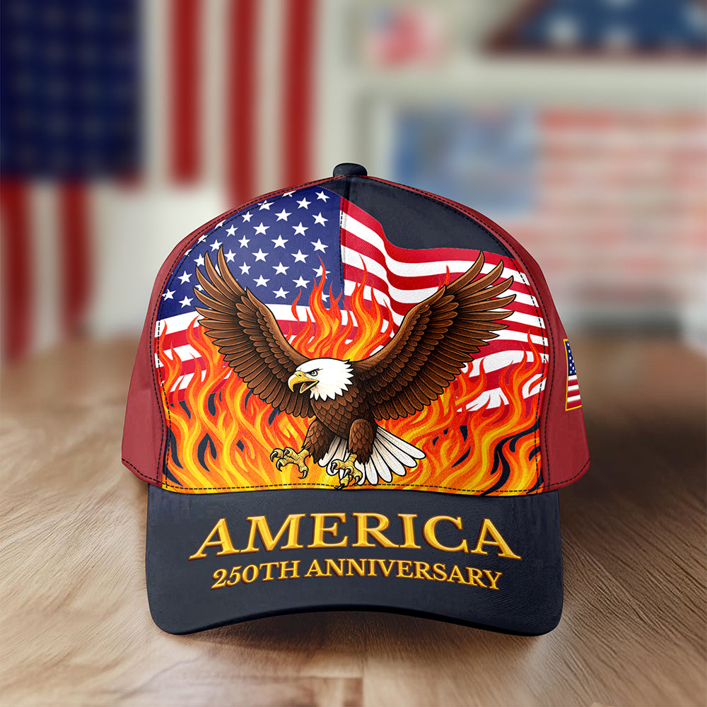 Eagle Celebrate Our America 250th Anniversary United States Hat Independence Day Cap