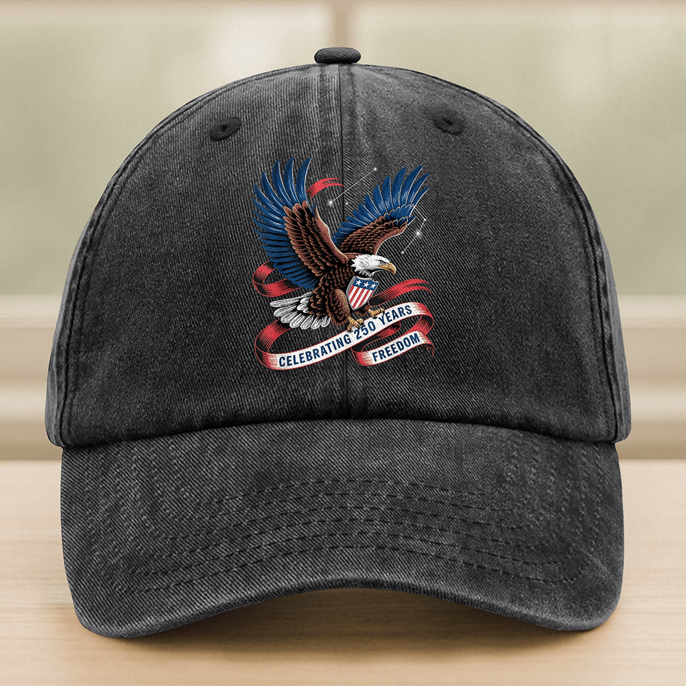 Eagle Celebrating 250 Years Freedom Hat America's 250Th Birthday Cap Patriotic Presents