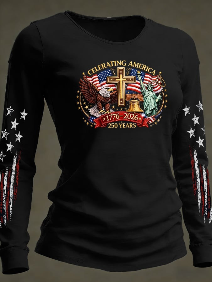 Eagle Celebrating 250 Years Of Freedom Long Sleeve Shirt Statue Of Liberty Apparel Gift Ideas Eagle Celebrating 250 Years Of Freedom Long Sleeve Shirt Statue Of Liberty Apparel Gift Ideas