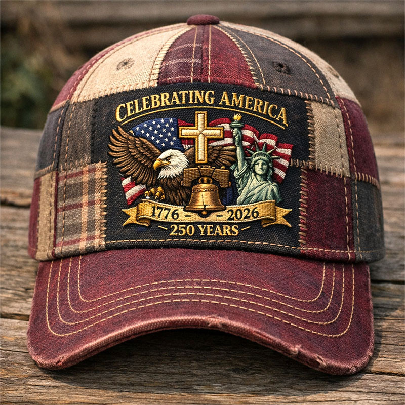 Eagle Celebrating America 250 Years Hat Statue Of Liberty July 4th Baseball Cap 1776 2026 Merch