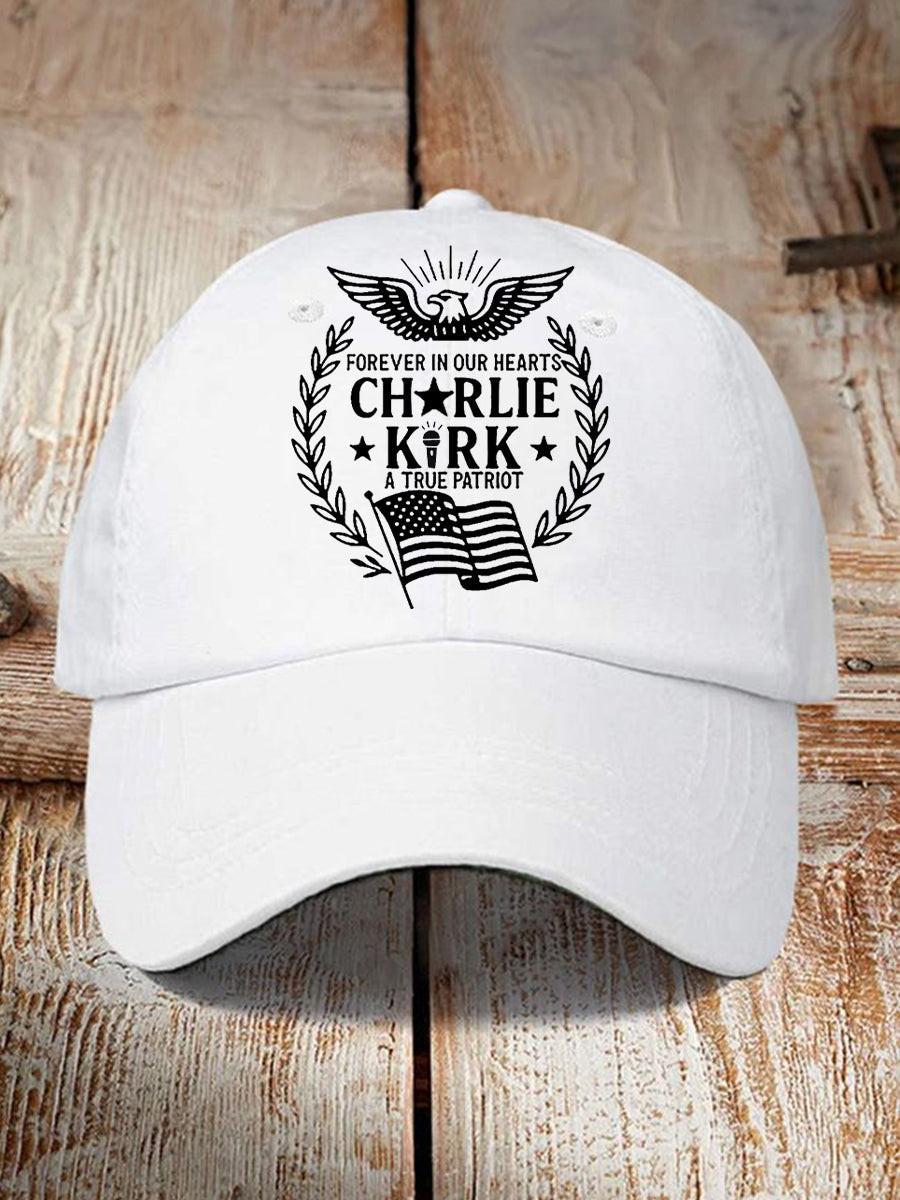 Eagle Charlie Kirk Forever In Our Hearts Cap A True Patriot Charlie Kirk Hat Gifts
