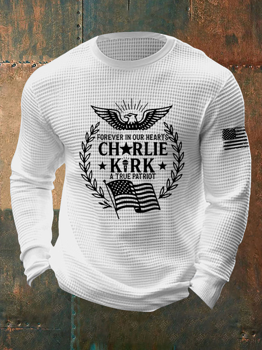 Eagle Charlie Kirk Forever In Our Hearts Long Sleeve Shirt 1993 2025 Charlie Kirk Gifts