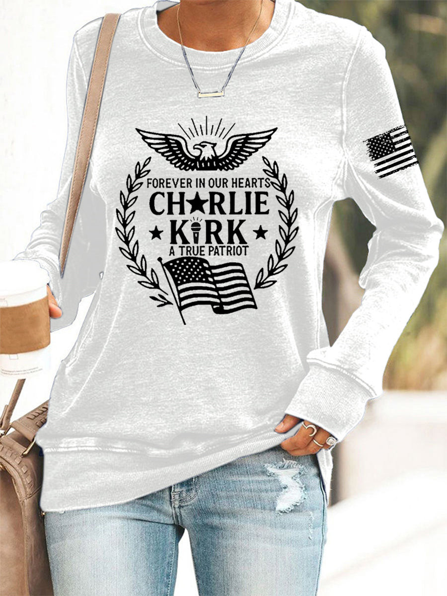 Eagle Charlie Kirk Forever In Our Hearts Sweatshirt 1993 2025 Charlie Kirk Fans Gifts