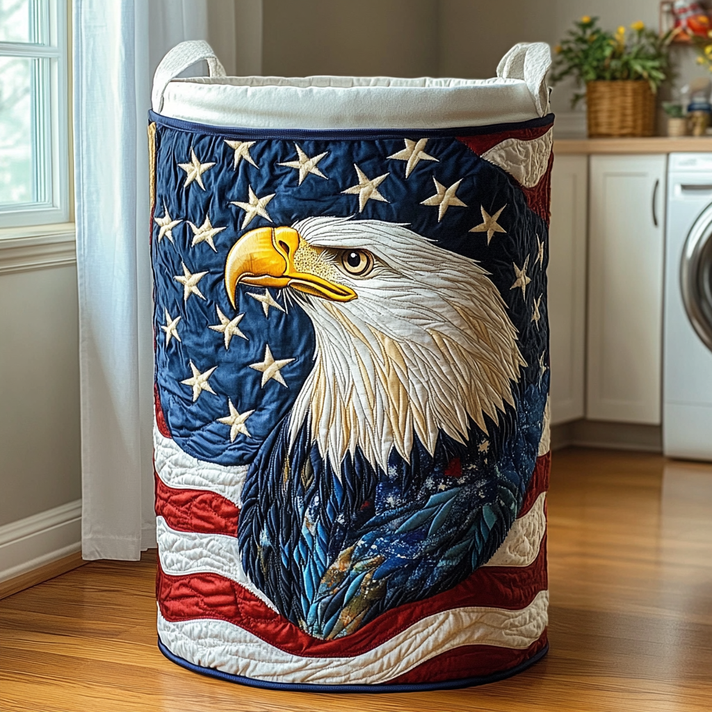 Eagle Crest Quilted Laundry Basket Best Quilted Laundry Basket Gift for Friends and Family
