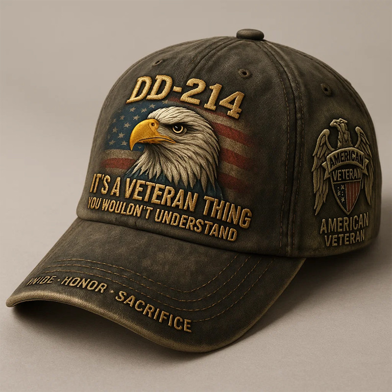 Eagle DD 214 It's A Veteran Thing Hat American Flag Baseball Cap Best Gifts For Veterans