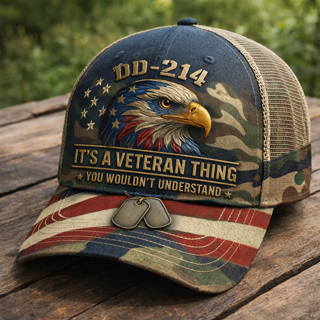 Eagle DD 214 It's A Veteran Things Hat DD 214 Baseball Cap Brother Gift Ideas