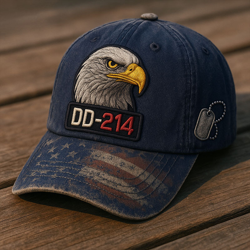 Eagle DD 214 Veteran Hat American Flag Baseball Cap Unique Gifts For Soldiers