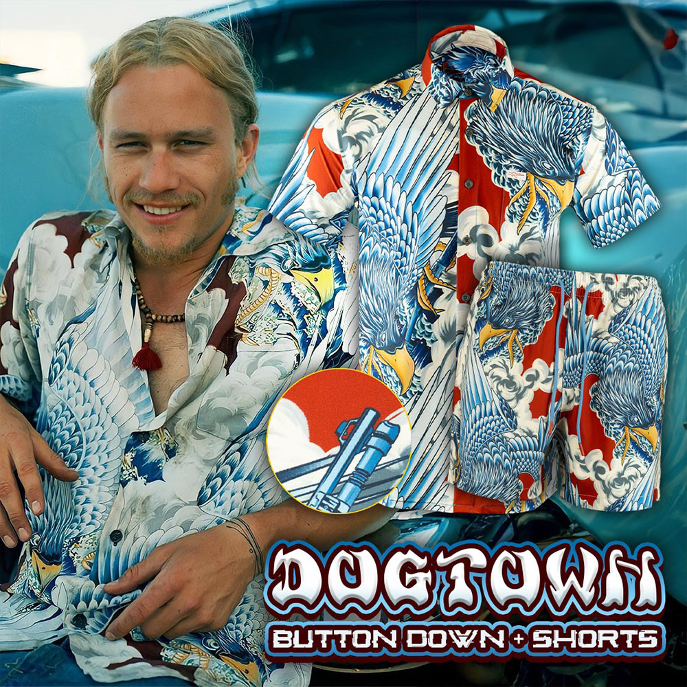 Eagle Dogtown Button Down Shirt Unique Gifts For Grandpa