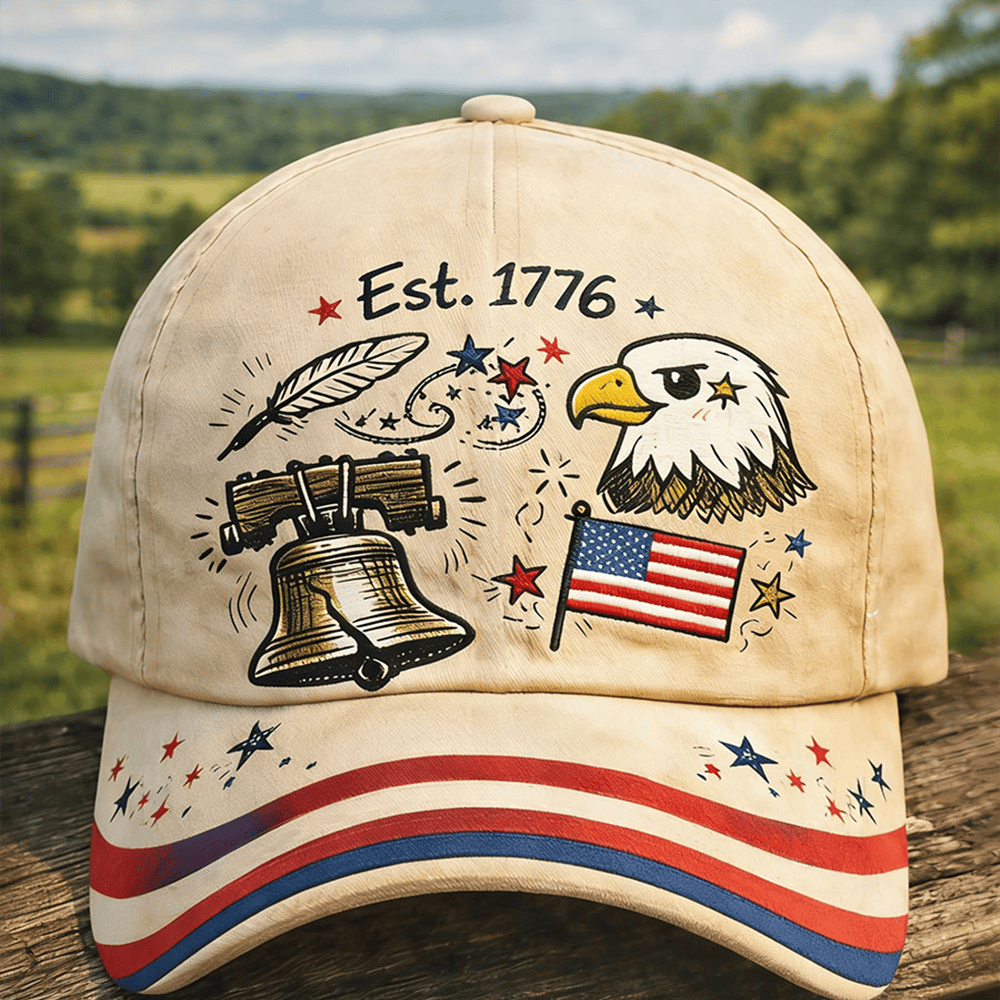 Eagle Est 1776 Liberty Bell Hat Independence Day 2026 Cap Unique Gifts For Boyfriend