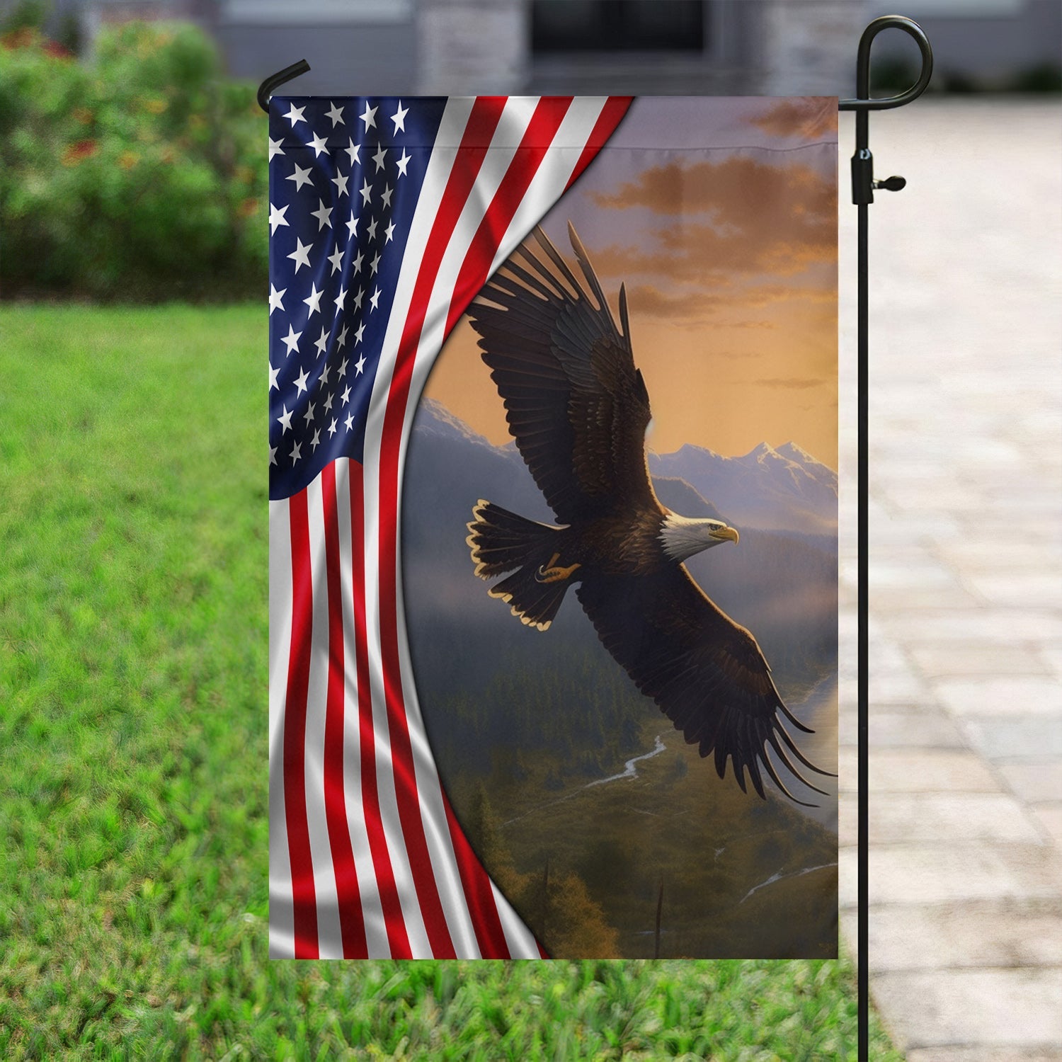 Eagle Fly With Me American Flag July 4th Home Decor Gift For Eagle Lovers