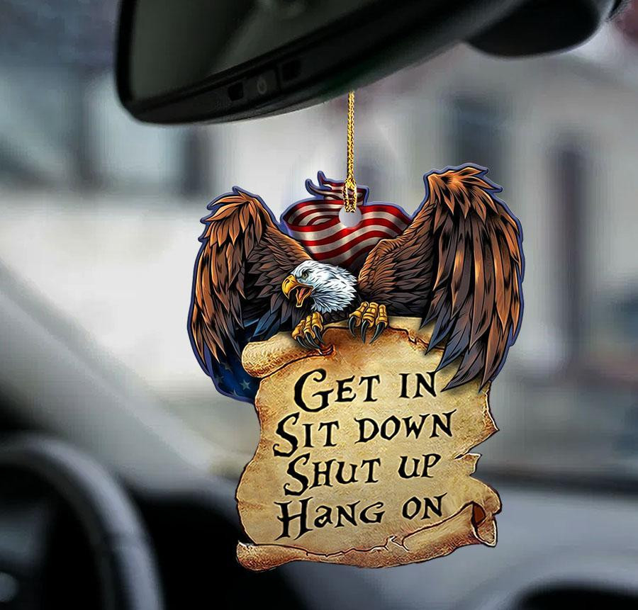 Eagle get in bird lovers two sided ornament Eagle car hanging mirror ornaments