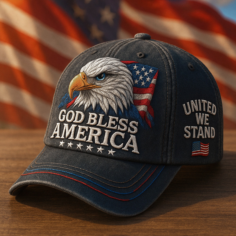 Eagle God Bless America Hat United We Stand Baseball Cap Gifts For Him